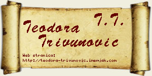 Teodora Trivunović vizit kartica